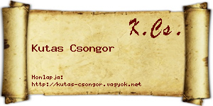 Kutas Csongor névjegykártya