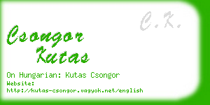 csongor kutas business card